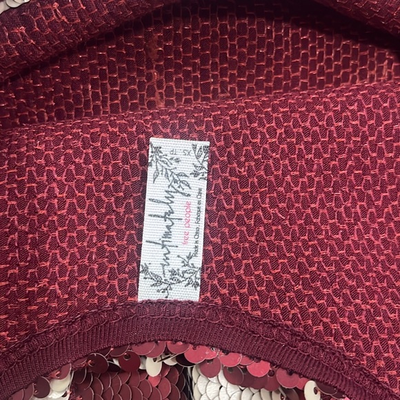 Free People Reversable Sequin Top - Picture 3 of 5